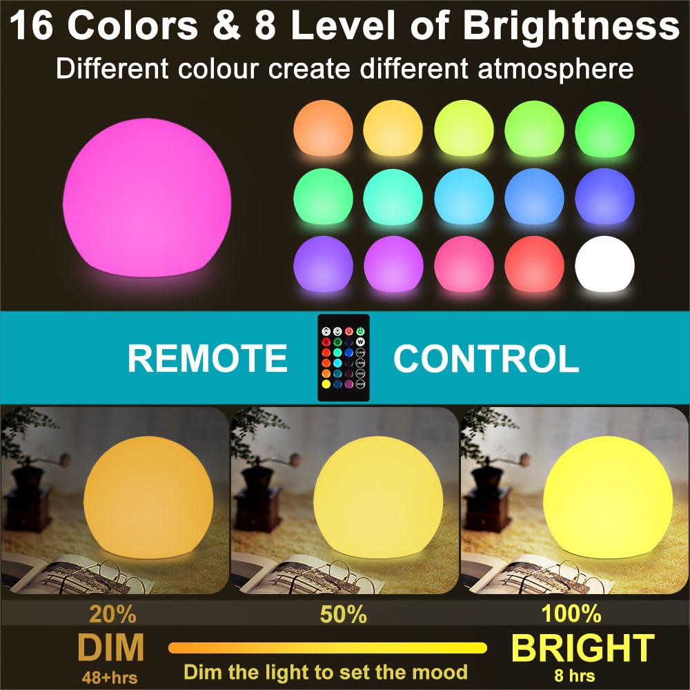 Amazon.co.jp : 8インチ LED 光るボールライト 子供用 16 RGB 色が